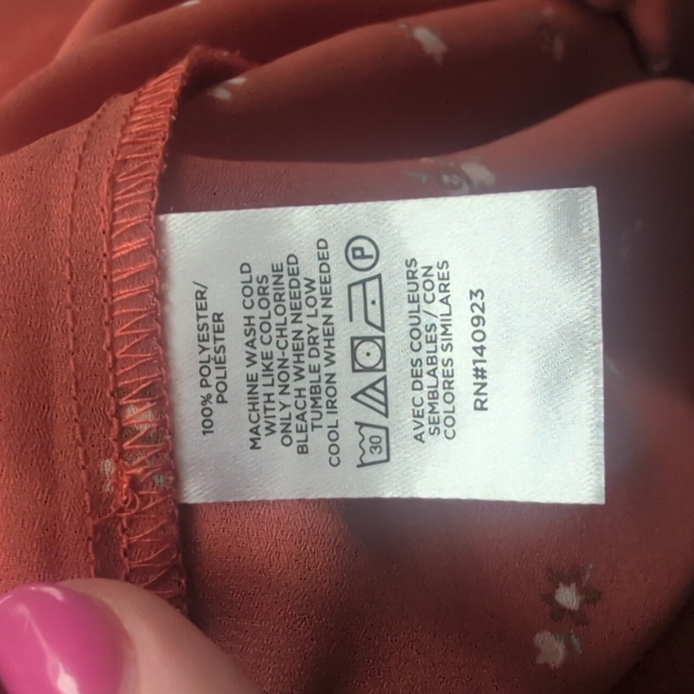 Loft Sleeveless Orange Button Down Blouse - Picture 4 of 4